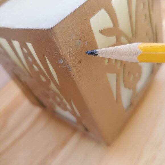 Butterfly Gold Metal Candle Holders White Unscented Candles VTG 1990s Set Of 2 - Picture 7 of 11